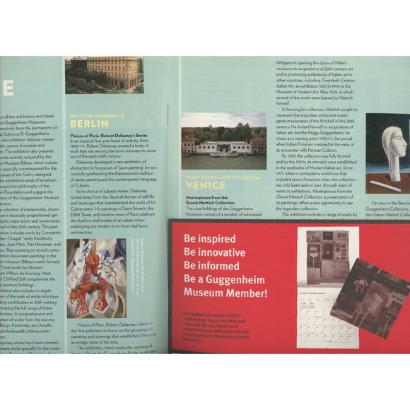 GUGGENHEIM THE GUIDE TO THE GUGGENHEIM MUSEUM, 1997, 16 pages, 8.5" x 10" - Picture 2 of 3